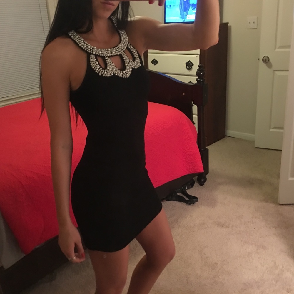 Black mini dress